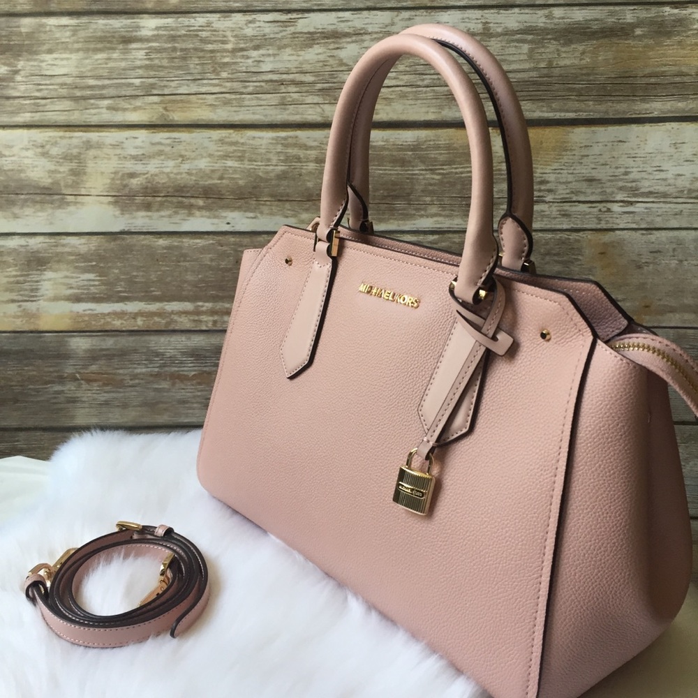 Michael Kors Hayes pink large satchel leather bag - Picture 5 of 7